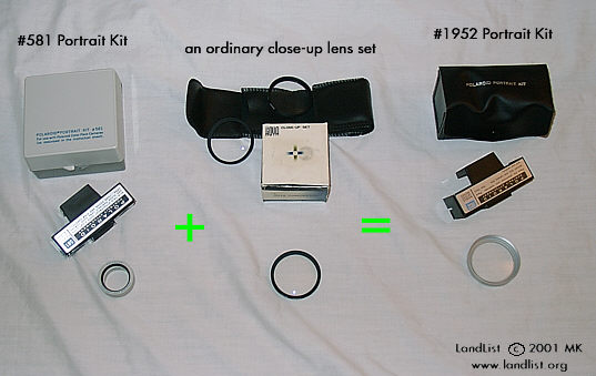 a #581 plus a close-up lens set equals a #1952