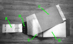 A complete film sheet assembly taken from a pack